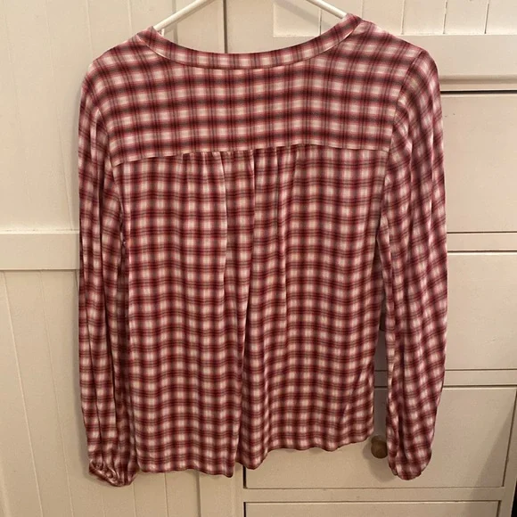 Loft V-Neck Plaid Tunic Top - Picture 5 of 5